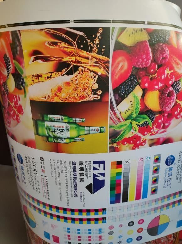 PLC Control Flexo Printing Machine dengan Die-Cutting Ulang 286-1200mm dan Efficienc Tinggi