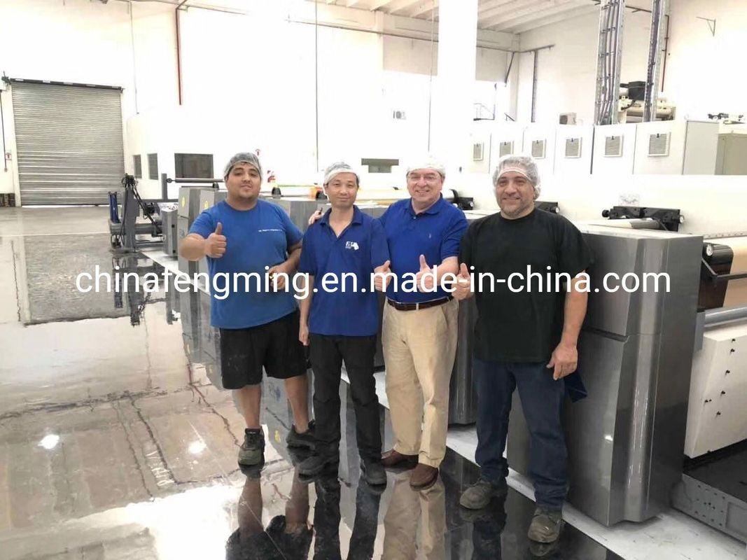 Mesin Percetakan Flexografi Berkecepatan Tinggi Multicolor Hamburger Box dengan Gearing 1/8cp