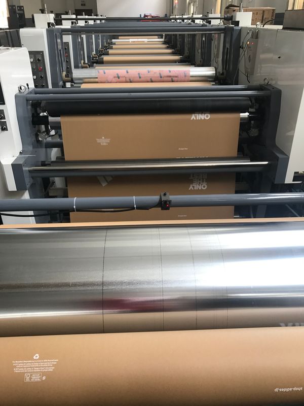 Mesin Percetakan Flexografi Berkecepatan Tinggi Multicolor Hamburger Box dengan Gearing 1/8cp