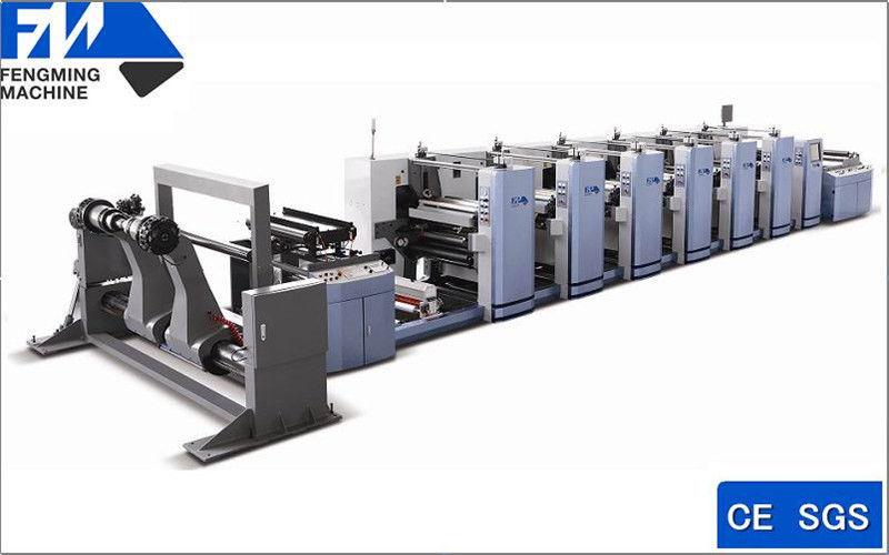 Max. 1830mm Mesin Pencetakan Flekso Kecepatan Tinggi untuk Karton Kertas 150m/min Kecepatan Pencetakan
