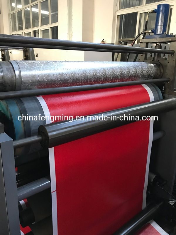 Mesin cetak paket merah multi-warna FM-B dengan Inline Embossing dan Embossing Unit