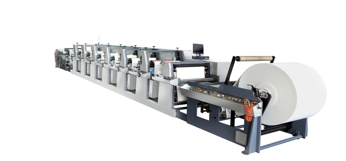 Sumber Daya 380V 3pH 50Hz Fengming Enam Warna Unit Tipe Kertas Flexo Mesin Pencetakan