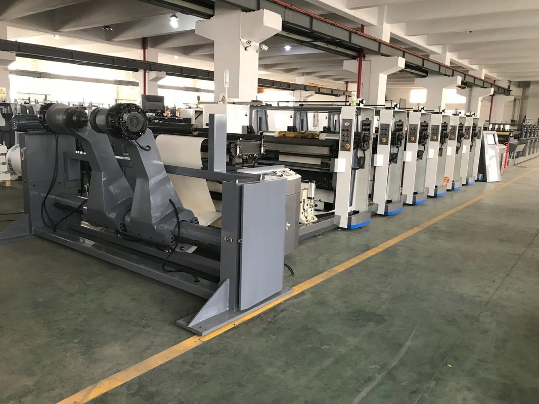 Hot Air IR Drying Art Paper / Chrome Paper Flexo Printing Press untuk permintaan yang disesuaikan