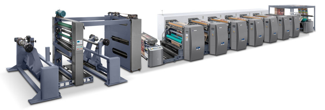 Keramik Anilox Roller High Speed 6 Color Flexo Printing Machine untuk bahan kertas