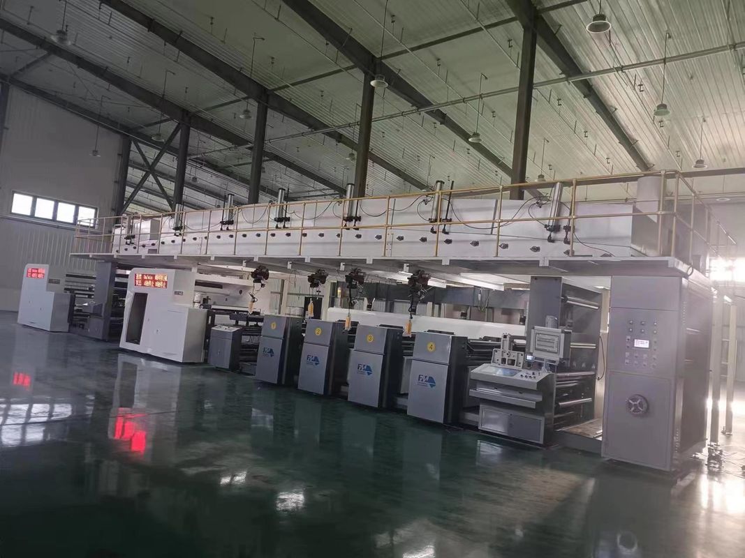 Max.Mechanical Kecepatan 150m/menit Flekso Printing Unit untuk Besar Rewinder Diameter 1524mm