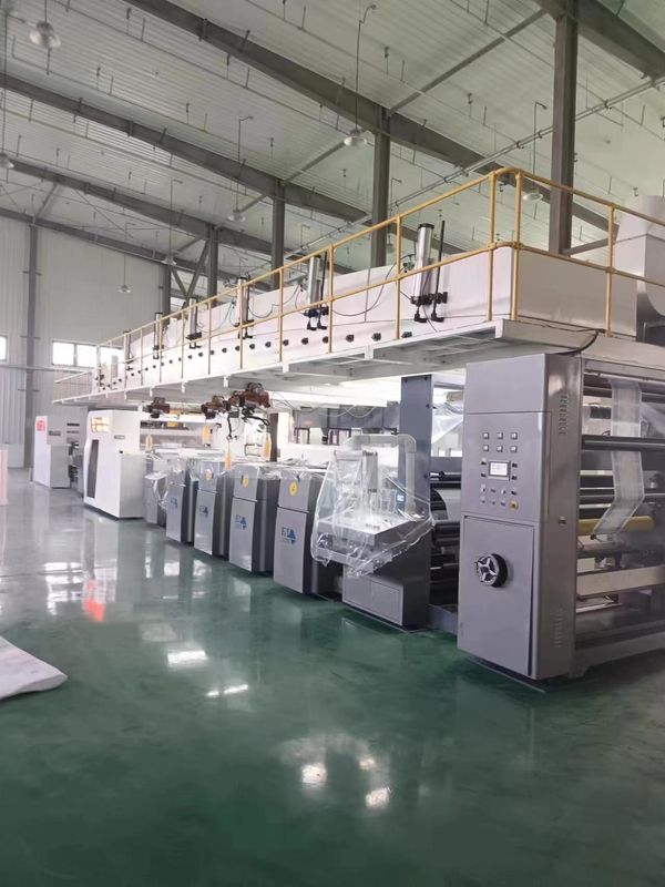 Max.Mechanical Kecepatan 150m/menit Flekso Printing Unit untuk Besar Rewinder Diameter 1524mm