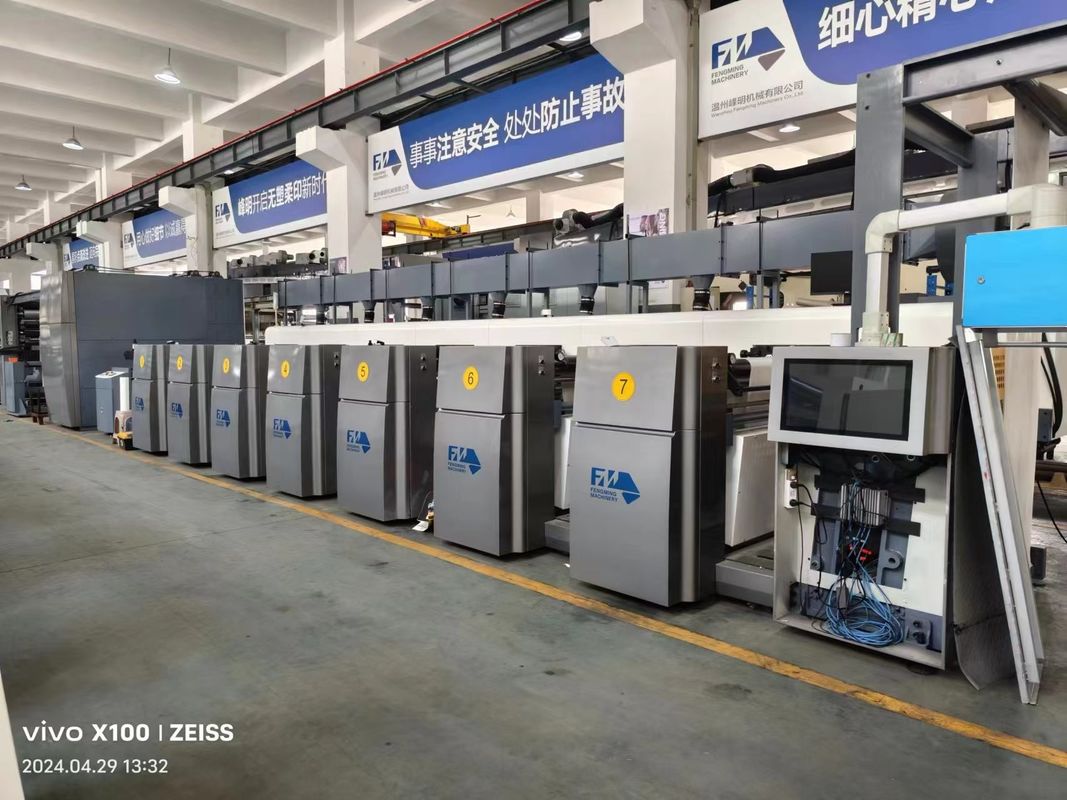 240m/Min Servo Control FM-CS Flexographic Printing Machine dengan Diameter Web Roller 100mm