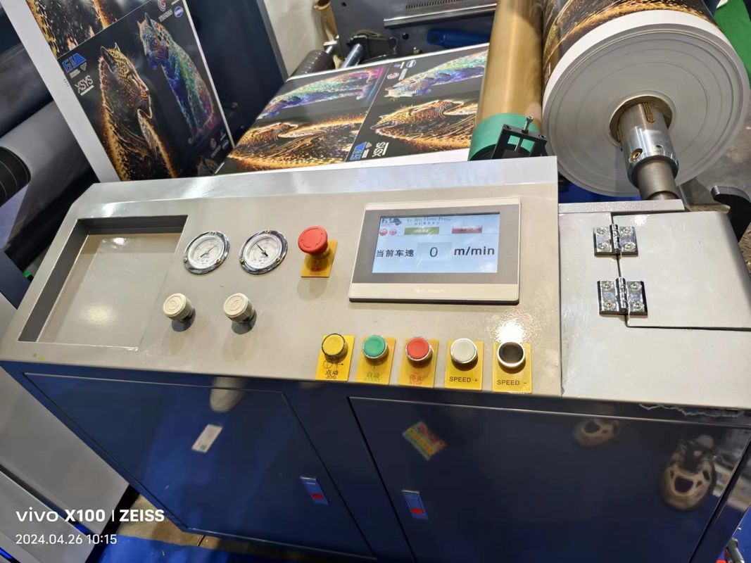 Mesin Pencetak Flekso dengan Pengendali Rem Bubuk Magnetik Otomatis Kecepatan 300m/menit