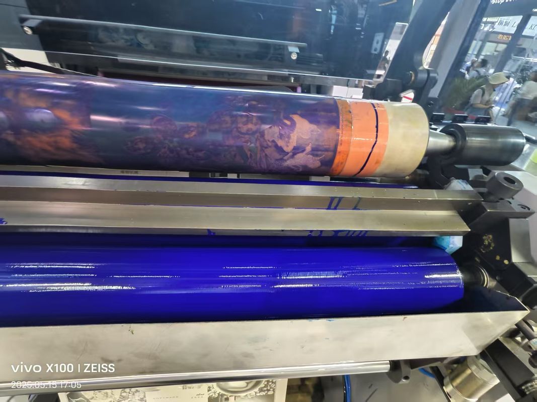 Mesin Cetak Flexo UV 6 Warna Kecepatan Tinggi Otomatis Tipe Unit Petal Mesin Cetak Flexografis