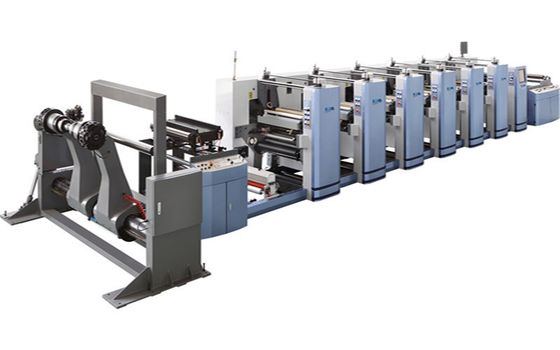 Max. Die-Cutting Lebar 900mm 8 Mesin Pencetakan Flexo Warna dengan Pencetakan Ulang 286-1200mm