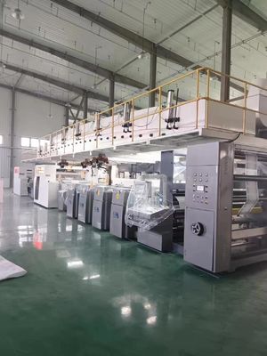 Max.Mechanical Kecepatan 150m/menit Flekso Printing Unit untuk Besar Rewinder Diameter 1524mm