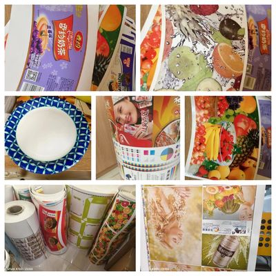 8 kertas berwarna kantong cangkir plastik kemasan makanan Pp Mesin Pencetakan Film Woven Press Flexographic Printer