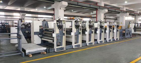 Flexographic Printer 4 Warna Flexo Press Label Mesin Pencetakan Untuk Piala Kertas